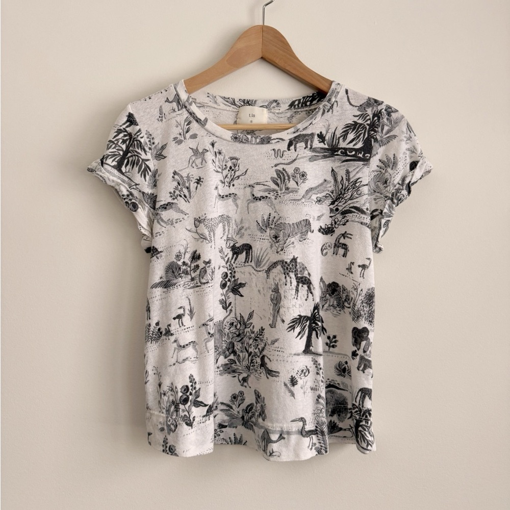 Anthropologie T.La Jungle Print Tee - Small, EUC